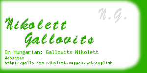 nikolett gallovits business card